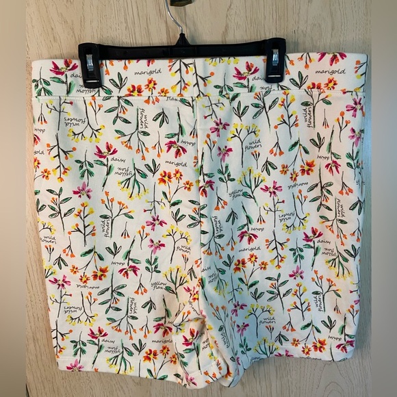 Lands End Serious Sweats Shorts Womans XL Floral Pockets Lounge Wear - Picture 4 of 8